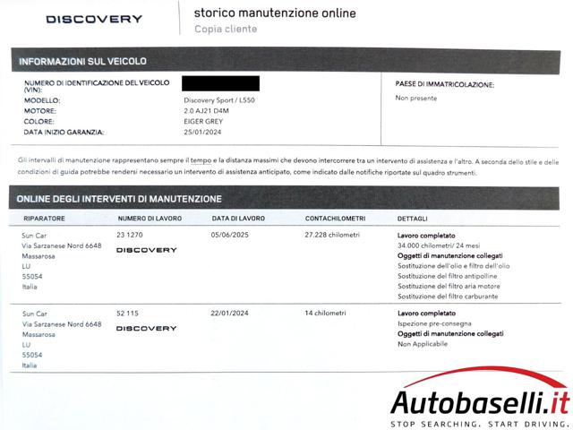 LAND ROVER Discovery Sport usata, con Immobilizzatore elettronico