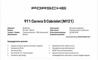 PORSCHE 911 usata, con Regolazione elettrica sedili