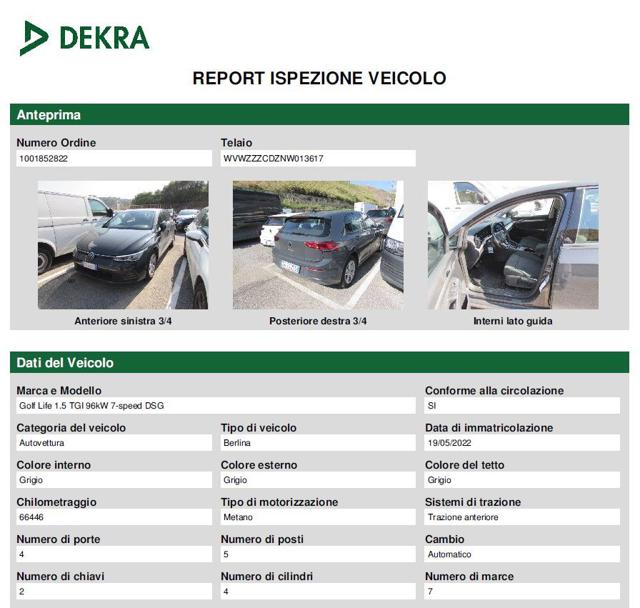 VOLKSWAGEN Golf usata, con Luci diurne LED