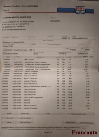 LAND ROVER Range Rover Evoque usata, con Cronologia tagliandi