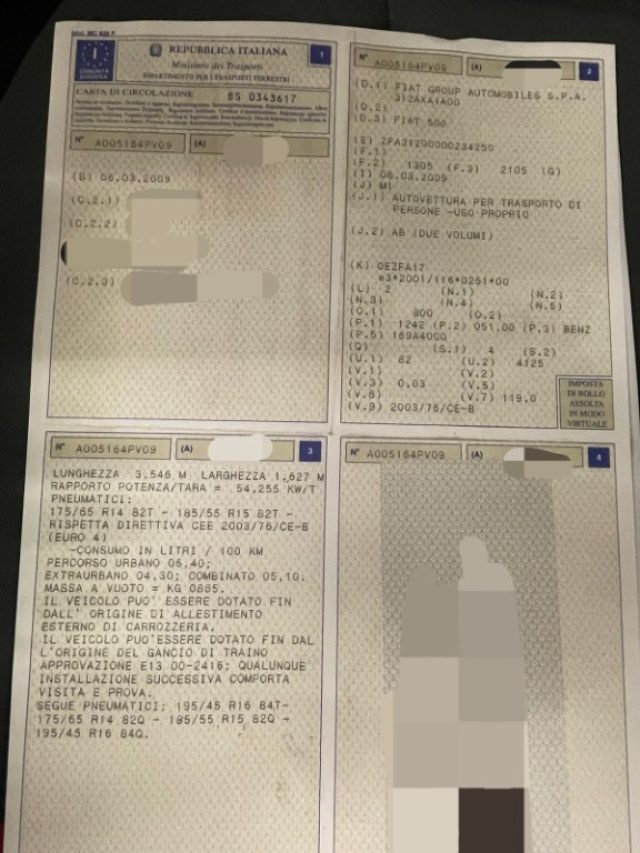 FIAT 500 usata, con Airbag laterali