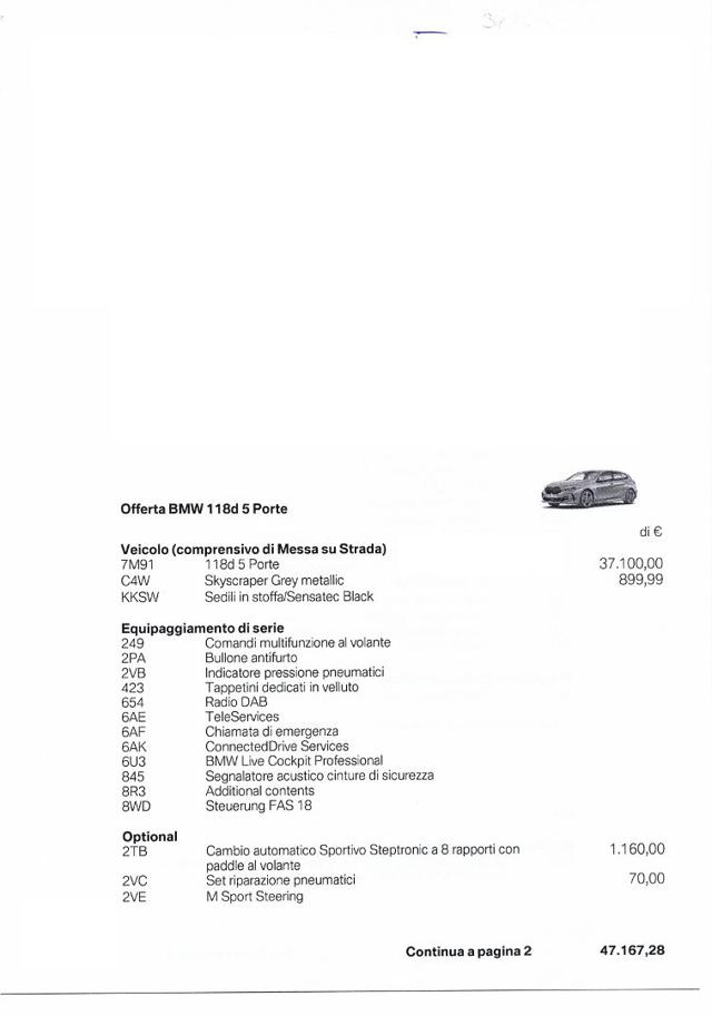 BMW 118 usata, con Volante multifunzione