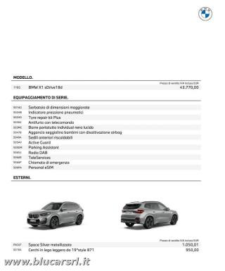BMW X1 usata, con Filtro antiparticolato