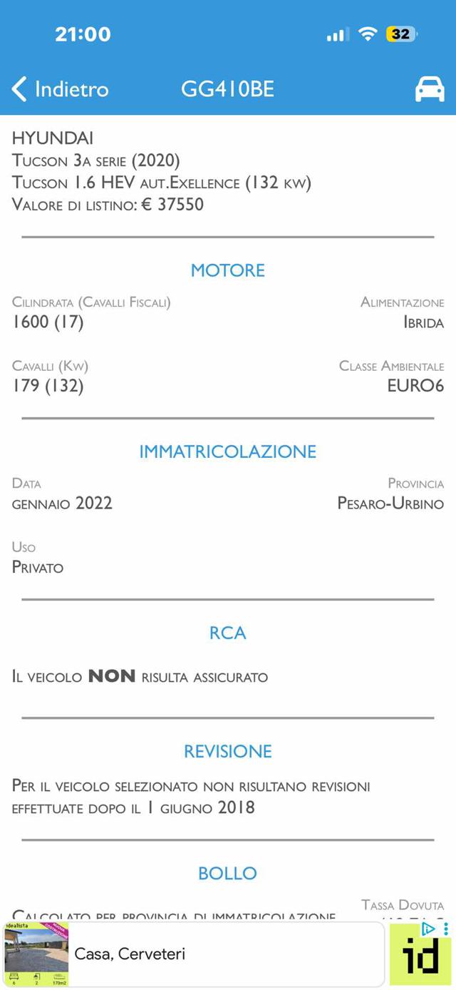 HYUNDAI Tucson usata, con Autoradio