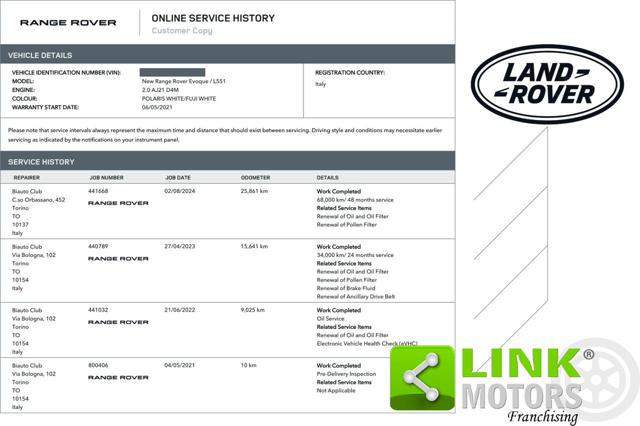 LAND ROVER Range Rover Evoque usata, con Fari direzionali