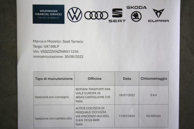 SEAT Tarraco usata, con Chiusura centralizzata