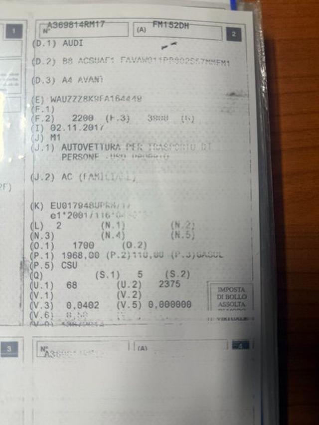 AUDI A4 usata, con Airbag Passeggero