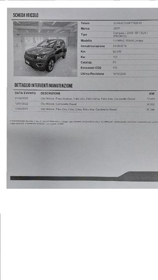 JEEP Compass usata, con Controllo vocale