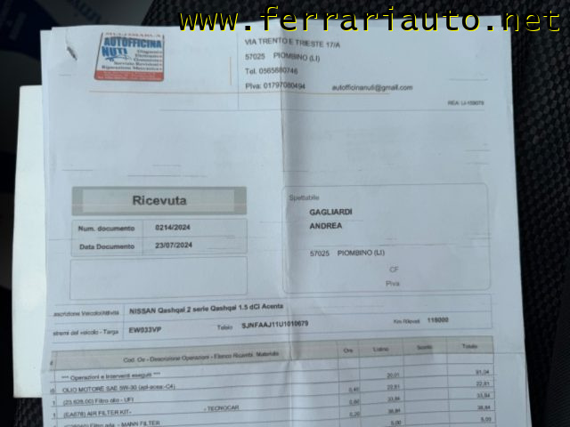 NISSAN Qashqai usata, con Controllo automatico clima