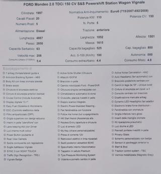 FORD Mondeo usata, con Specchietti laterali elettrici