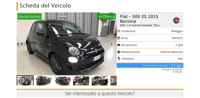 FIAT 500 usata, con ABS
