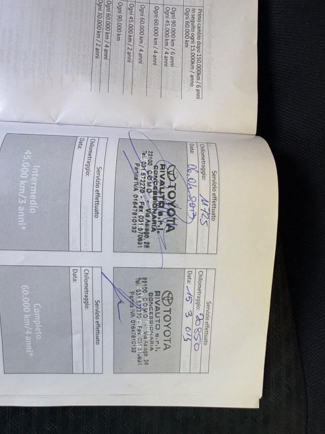 TOYOTA Verso-S usata, con Sensore di pioggia