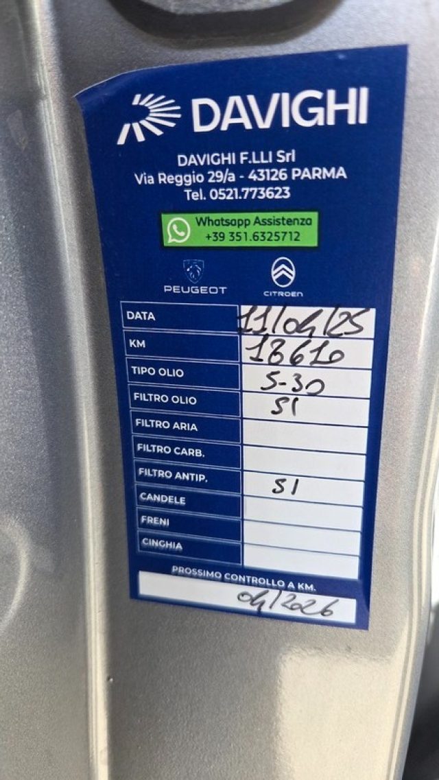 PEUGEOT 208 usata, con Cronologia tagliandi