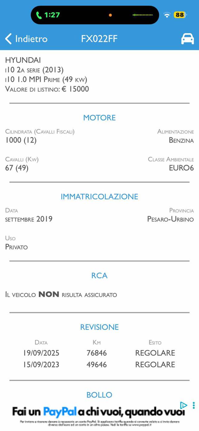 HYUNDAI i10 usata, con Climatizzatore