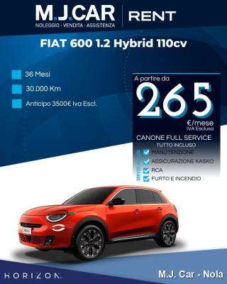 FIAT 600 Hybrid 110 CV DCT MHEV