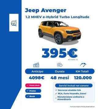 JEEP Avenger 1.2 Turbo 110 CV MHEV Longitude