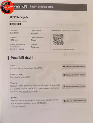 JEEP Renegade usata, con Airbag