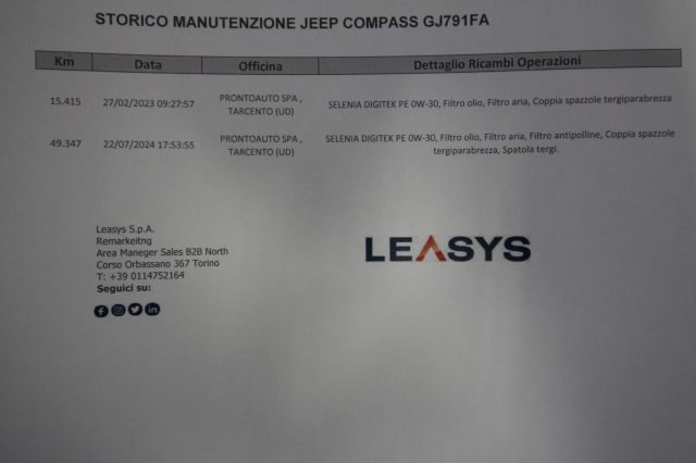 JEEP Compass usata, con Cerchi in lega