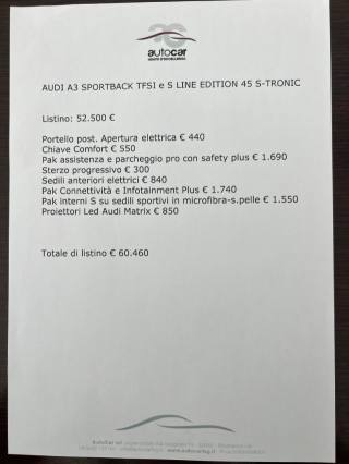 AUDI A3 usata, con Airbag laterali