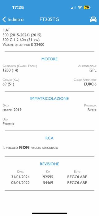 FIAT 500 usata, con Autoradio
