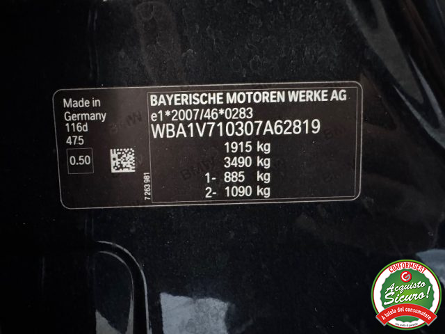 BMW 116 usata, con USB