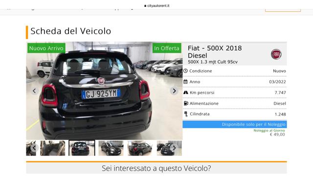 FIAT 500X usata, con Boardcomputer