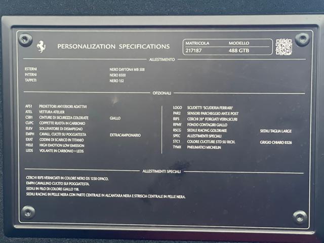 FERRARI 488 GTB usata, con Fari Xenon
