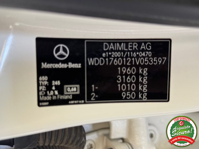 MERCEDES-BENZ A 180 usata, con Sedile posteriore sdoppiato
