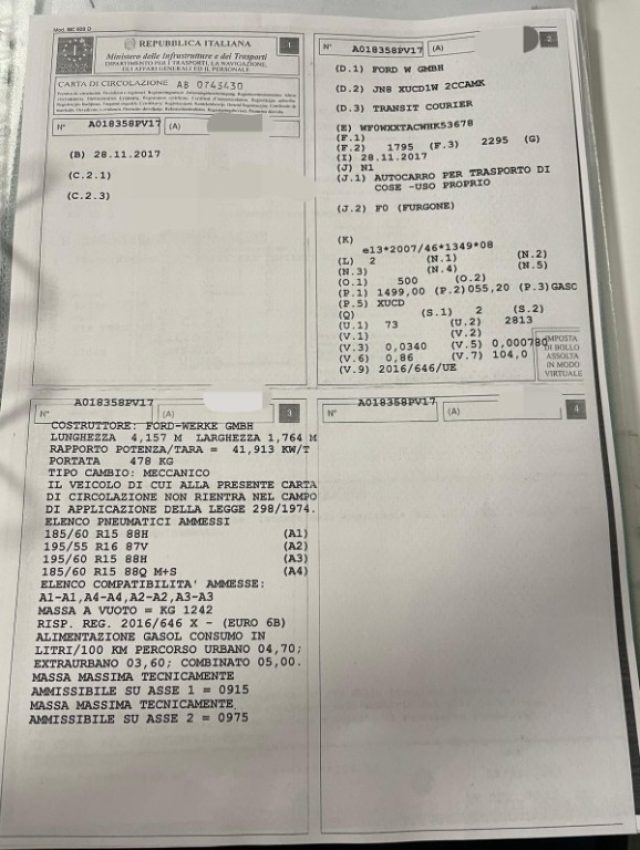 FORD Transit Courier usata, con Alzacristalli elettrici