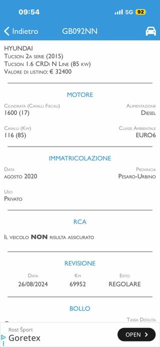 HYUNDAI Tucson usata, con Autoradio