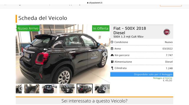 FIAT 500X usata, con Airbag
