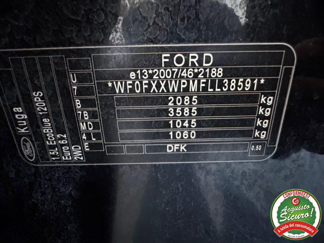 FORD Kuga usata, con Sedile posteriore sdoppiato