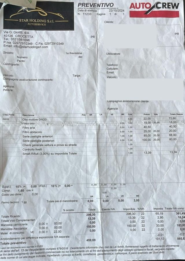 FIAT 500X usata, con Servosterzo