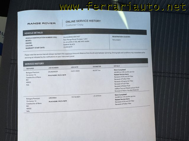 LAND ROVER Range Rover Evoque usata, con Chiusura centralizzata