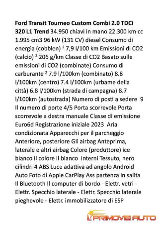 FORD Transit usata, con ESP