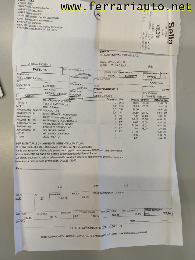 MERCEDES-BENZ CLA 200 usata, con Climatizzatore