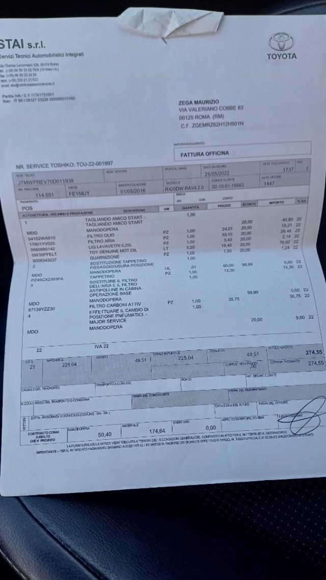 TOYOTA RAV 4 usata, con Bracciolo