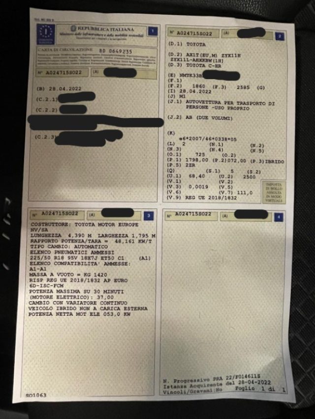 TOYOTA C-HR usata, con USB