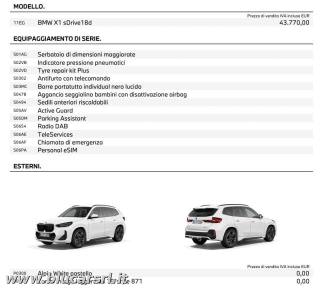 BMW X1 usata, con Filtro antiparticolato