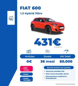 FIAT 600 usata, con Airbag Passeggero