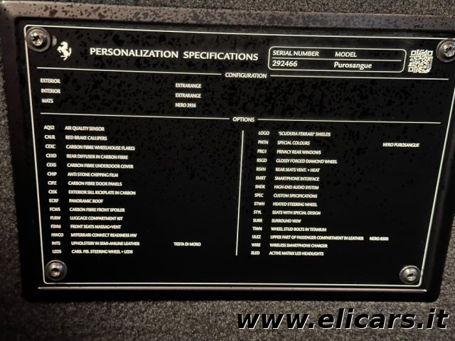 FERRARI Purosangue usata, con Airbag Passeggero