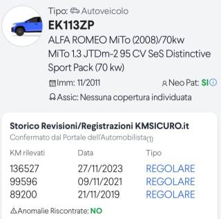 ALFA ROMEO MiTo usata, con Servosterzo