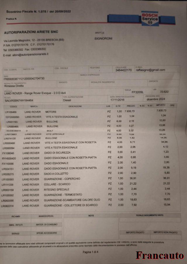 LAND ROVER Range Rover Evoque usata, con ESP