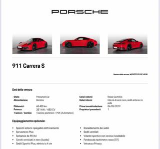 PORSCHE 911 usata, con Sedile posteriore sdoppiato