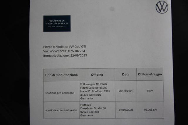 VOLKSWAGEN Golf usata, con Chiusura centralizzata