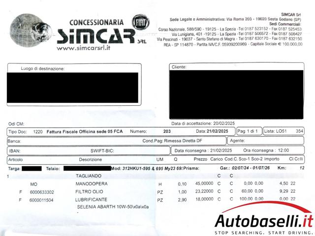 ABARTH 500 usata, con Chiusura centralizzata