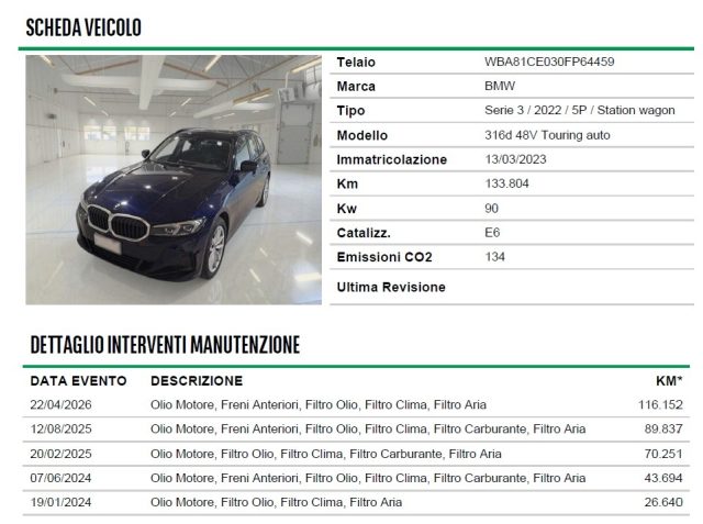BMW 316 usata, con Controllo automatico clima