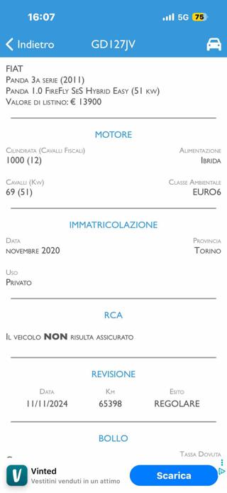 FIAT Panda usata, con Chiusura centralizzata