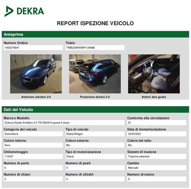 SKODA Octavia usata, con Fari LED