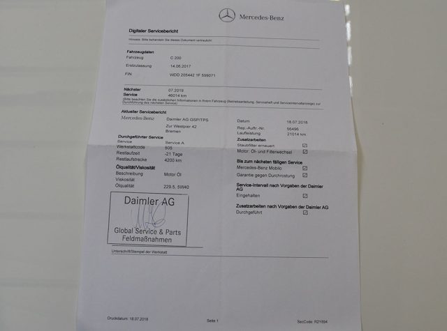 MERCEDES-BENZ C 200 usata, con Fari Xenon
